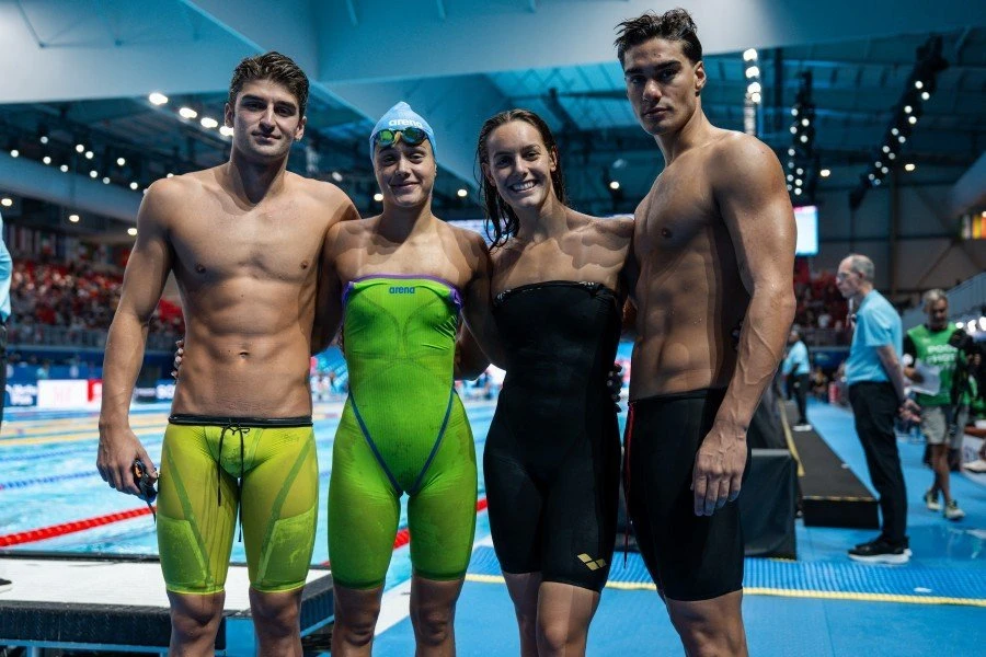 Εθνική ομάδα 4X100μ ελεύθερο mixed (Μάρκος - Βασιλάκη - Παυλοπούλου - Στάμου) - Πηγή: KOE / Αναστασία Καρεκλά Εθνική ομάδα 4X100μ ελεύθερο mixed (Μάρκος - Βασιλάκη - Παυλοπούλου - Στάμου) - Πηγή: KOE / Αναστασία Καρεκλά