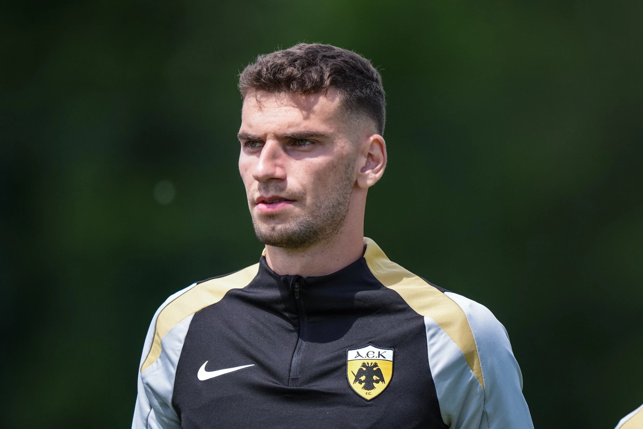 Ο Γεράσιμος Μήτογλου σε προπόνηση της ΑΕΚ / Πηγή: Eurokinissi