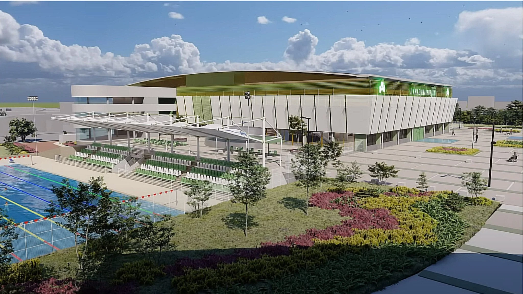 Η μακέτα με τις εγκαταστάσεις του Ερασιτέχνη Παναθηναϊκού στην περιοχή του Βοτανικού