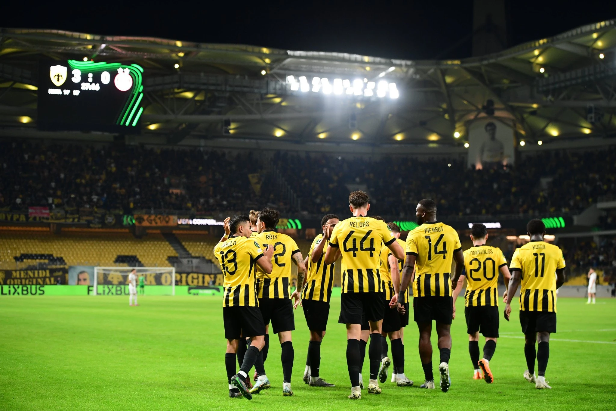 Οι ποδοσφαιριστές της ΑΕΚ/ Πηγή: Eurokinissi