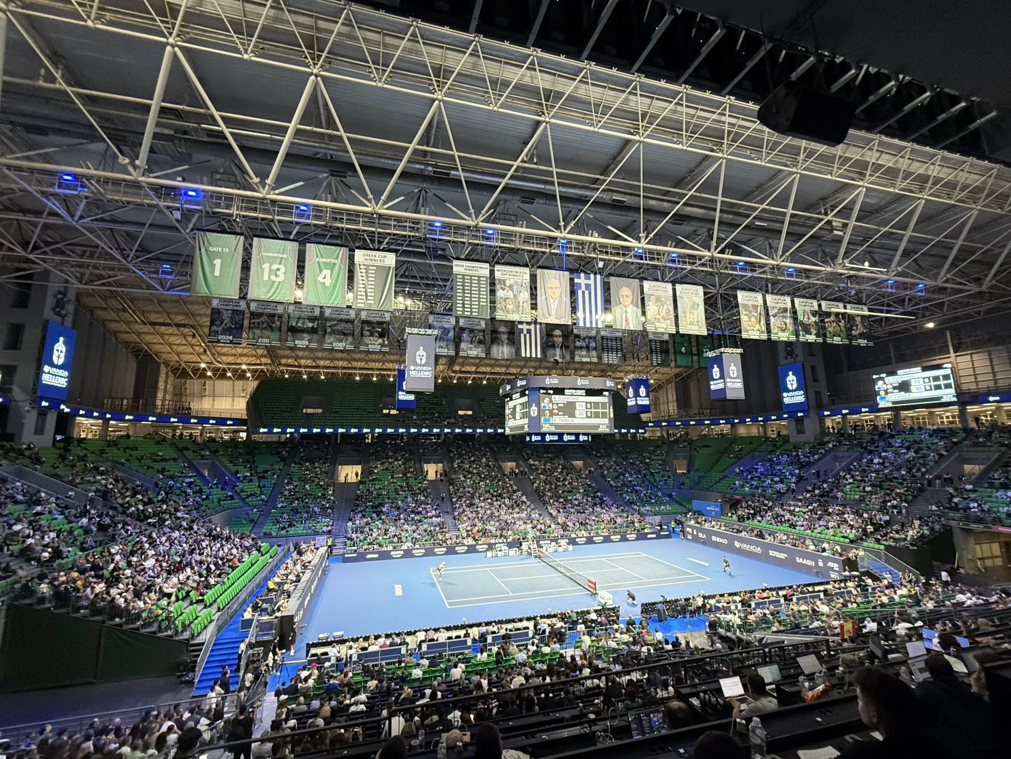Το Telecom Center Athens στο πρώτο ματς του Τζόκοβις / Athletiko