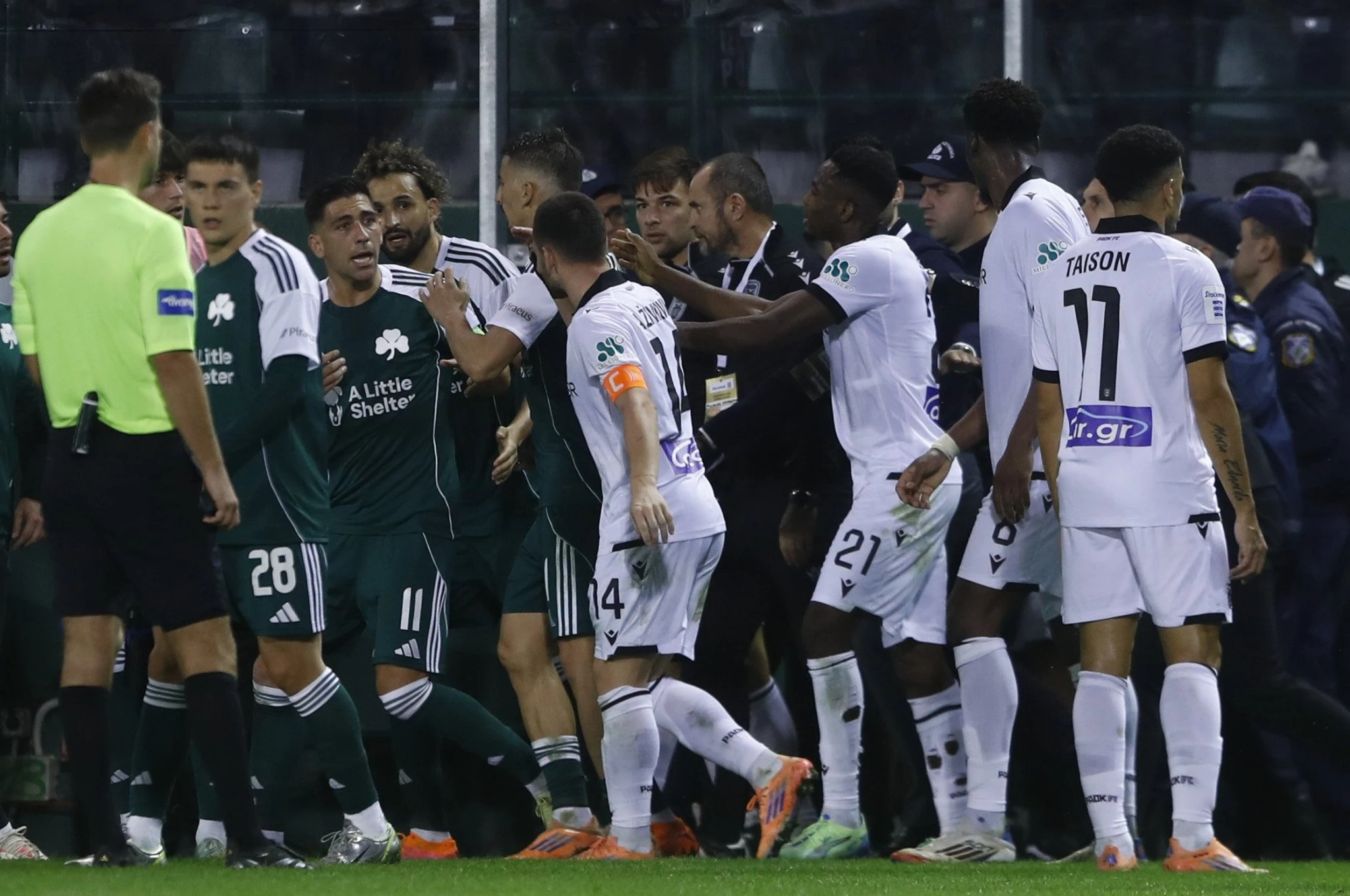 Η ένταση στο φινάλε του Παναθηναϊκός - ΠΑΟΚ, Πηγή: Eurokinissi