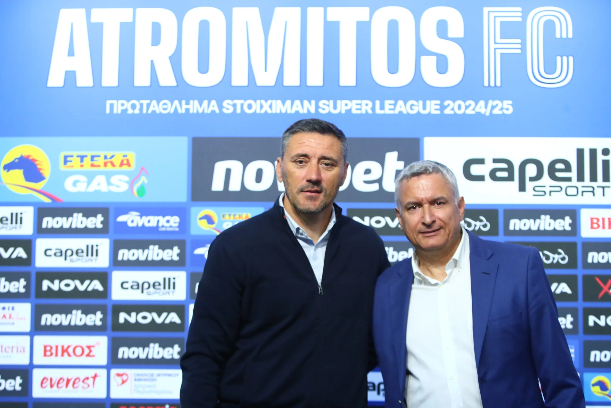 Ο Ντούσαν Κέρκεζ και ο Γιώργος Σπανός / Πηγή: Eurokinissi