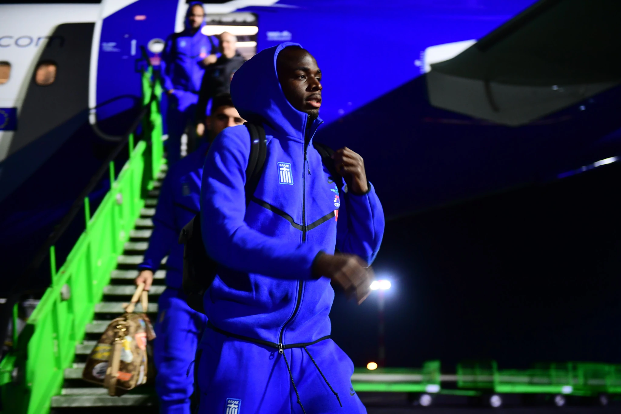 O Ανδρέας Τεττέη στην άφιξη της Εθνικής Ελλάδας στην Ουγγαρία / Πηγή: Eurokinissi