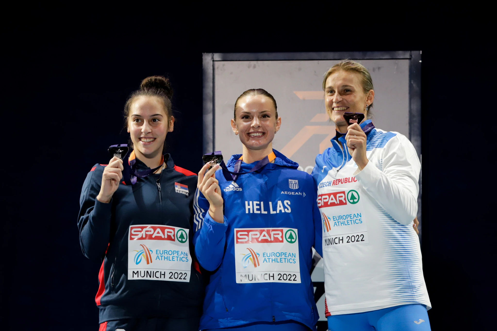 Η Ελίνα Τζένγκο στο ευρωπαϊκό βάθρο το 2022 στο Μόναχο / Πηγή: Eurokinissi