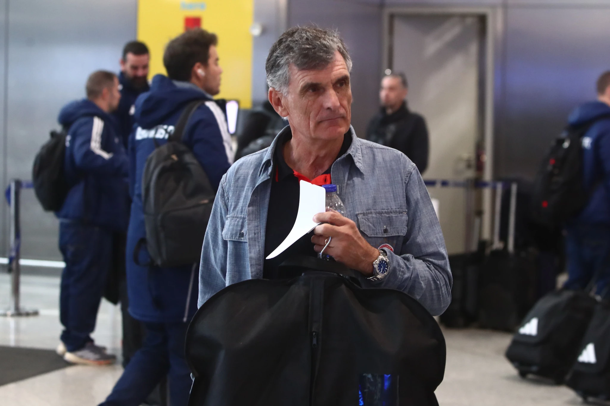 Η αναχώρηση της αποστολής του Ολυμπιακού για Αστάνα / Πηγή: Intime