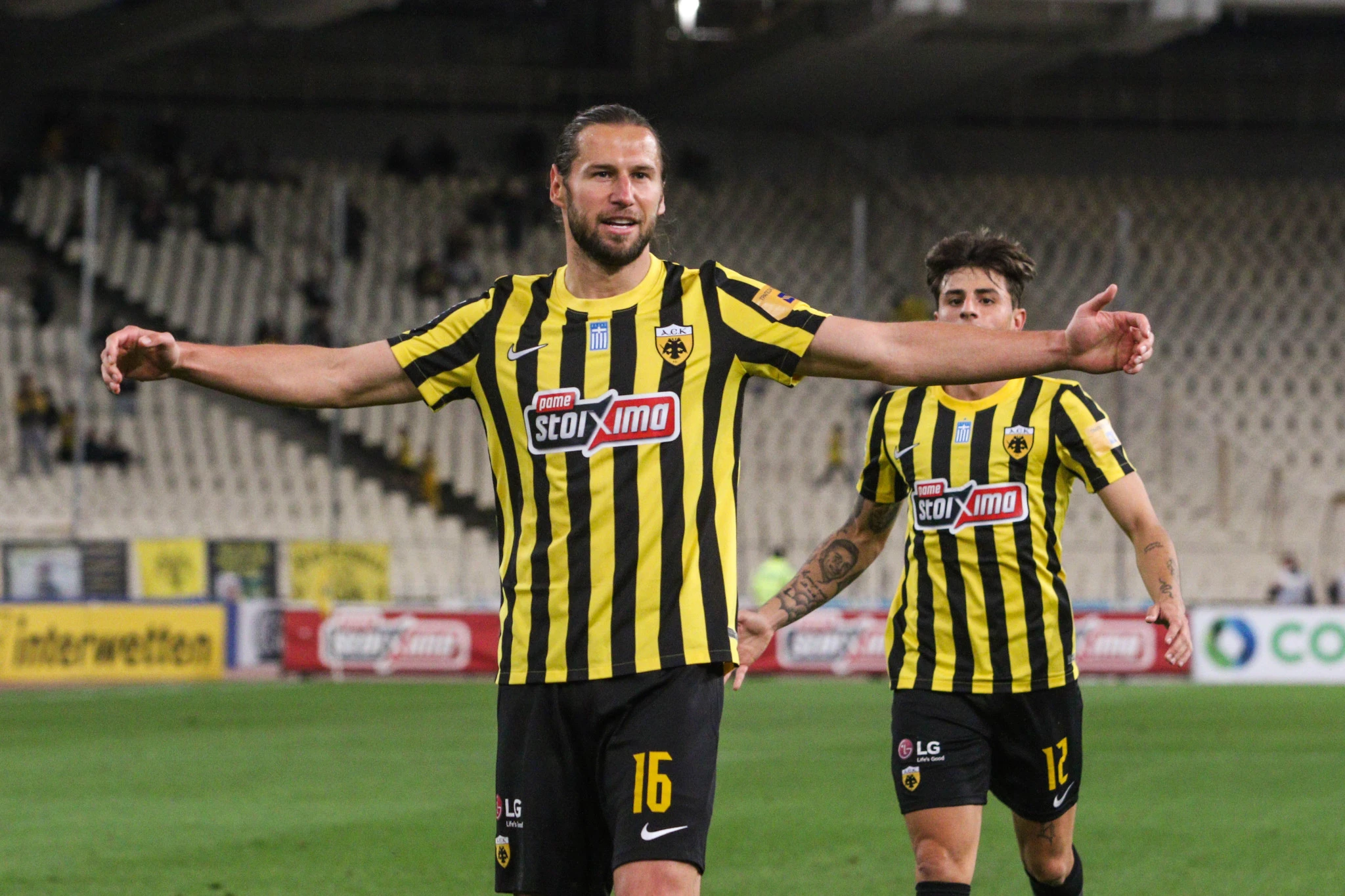 Ο&nbsp;Γκρέγκορζ Κριχόβιακ  με την ΑΕΚ το 2022 / Πηγή: Eurokinissi