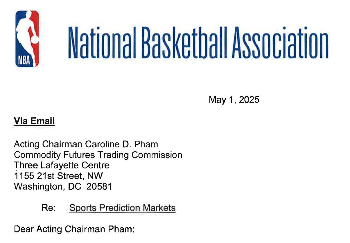 Το έγγραφο του NBA προς την CFTC Το έγγραφο του NBA προς την CFTC