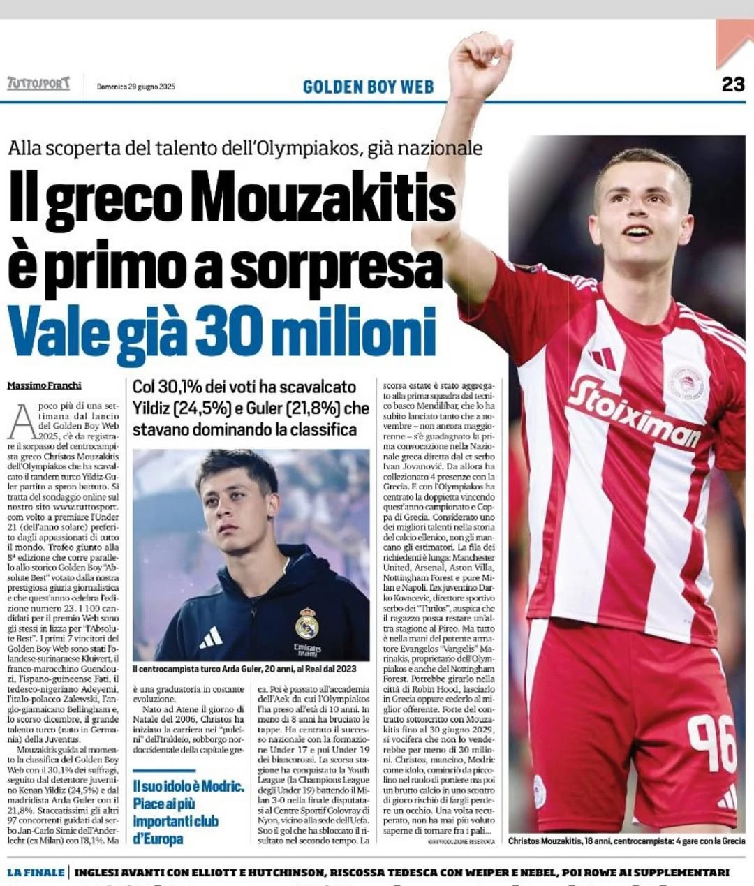 Το δημοσίευμα της Tuttosport για τον Χρήστο Μουζακίτη Το δημοσίευμα της Tuttosport για τον Χρήστο Μουζακίτη