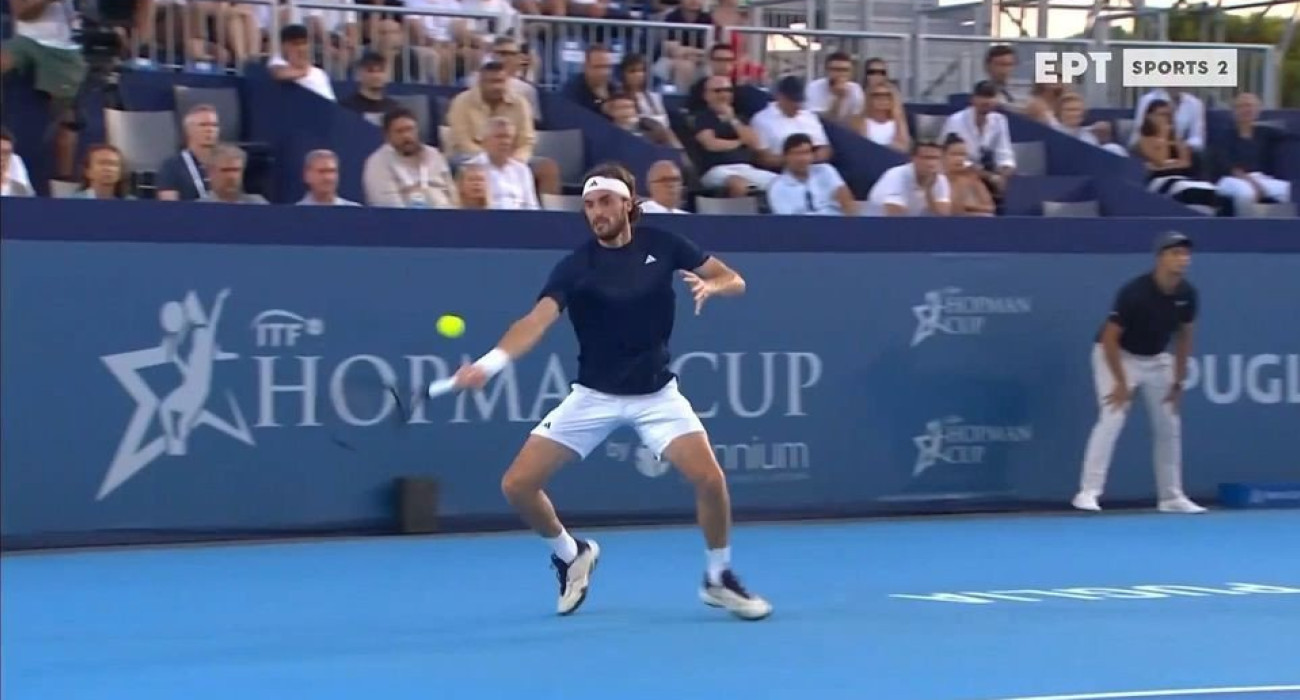 Ο Στέφανος Τσιτσιπάς στο Hopman Cup / Πηγή: Glomex