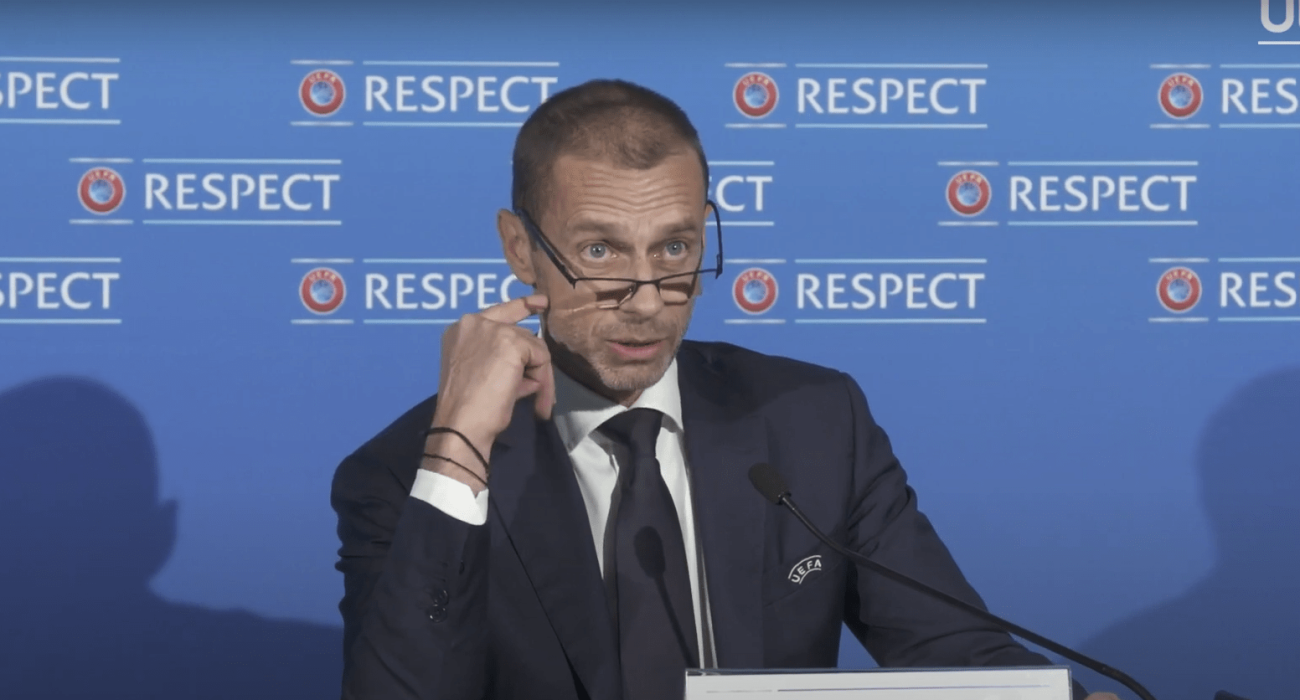 Ο πρόεδρος της UEFA Αλεκσάντερ Τσεφέριν / Screenshot Ο πρόεδρος της UEFA Αλεκσάντερ Τσεφέριν / Screenshot