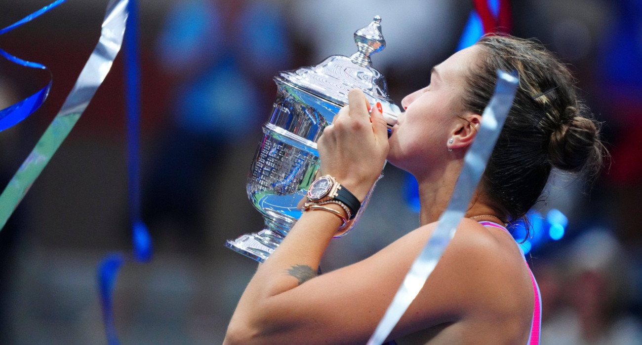 Η Αρίνα Σαμπαλένκα με το τρόπαιο του US Open 2024 / Πηγή: Imago Η Αρίνα Σαμπαλένκα με το τρόπαιο του US Open 2024 / Πηγή: Imago