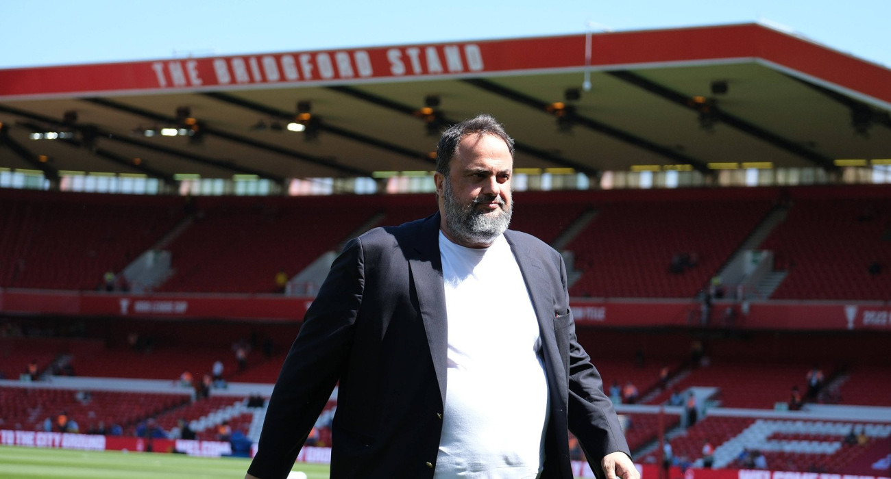 Ο Βαγγέλης Μαρινάκης στο City Ground / Πηγή: Imago Ο Βαγγέλης Μαρινάκης στο City Ground / Πηγή: Imago