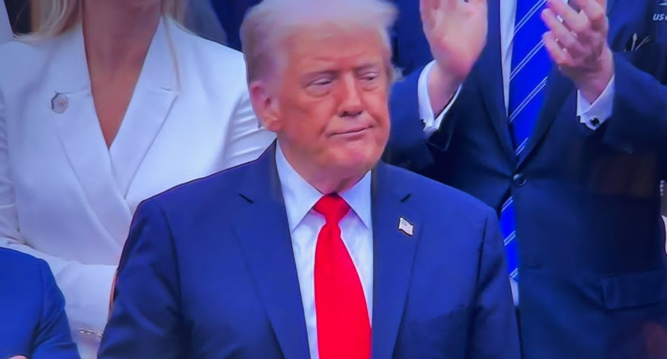 Ο Ντόναλντ Τραμπ στον τελικό του US Open / Πηγή: Printscreen Ο Ντόναλντ Τραμπ στον τελικό του US Open / Πηγή: Printscreen