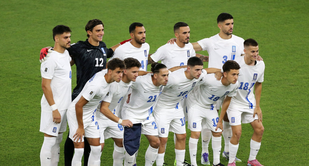 Η εθνική Ελλάδας κόντρα στη Δανία / Πηγή: Eurokinissi