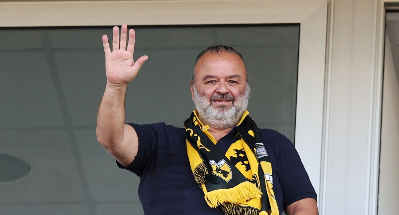 Ο Μάριος Ηλιόπουλος στην AEL FC Arena / Πηγή: Intime