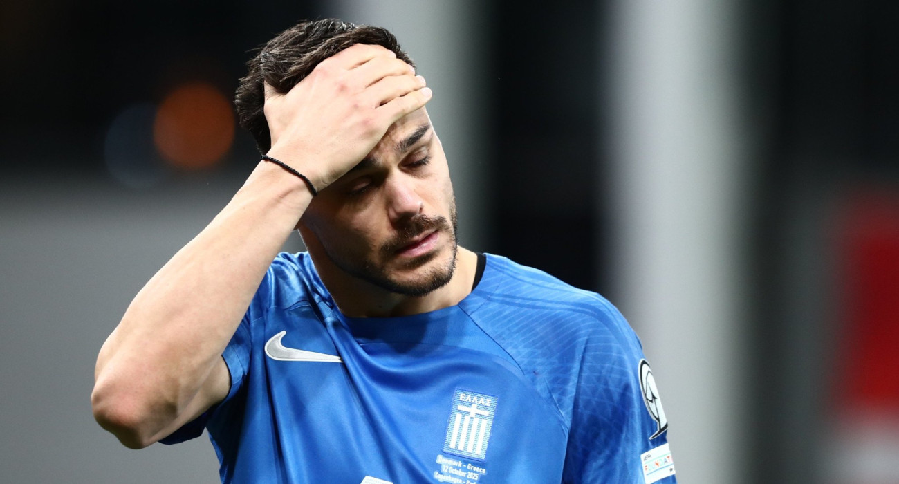 Ο Ντίνος Μαυροπάνος μετά το Δανία - Ελλάδα 3-1 / Πηγή: Intime