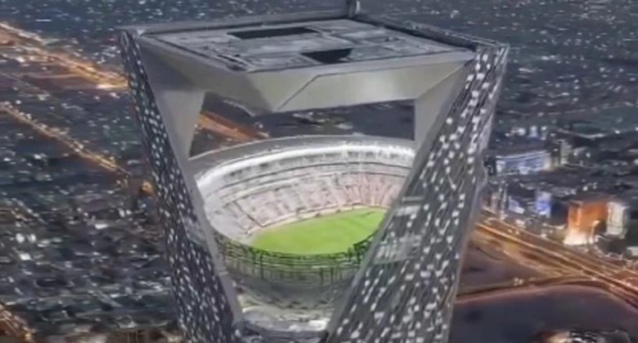 Το γήπεδο που σχεδιάζουν οι Σαουδάραβες σε ουρανοξύστη / Screenshot