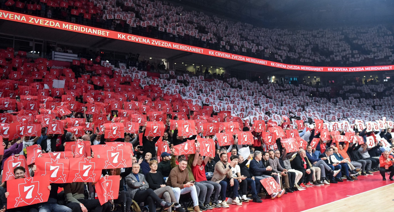 Sold out η έδρα του Ερυθρού Αστέρα για το παιχνίδι κόντρα στον Παναθηναϊκό / Πηγή: Eurokinissi