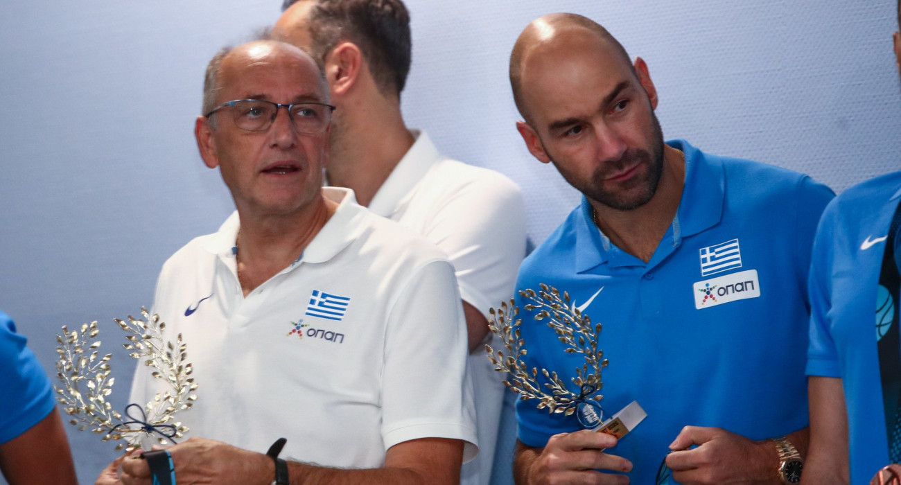 Ο Βαγγέλης Λιόλιος με τον Βασίλη Σπανούλη,Πηγή: Eurokinissi Ο Βαγγέλης Λιόλιος με τον Βασίλη Σπανούλη,Πηγή: Eurokinissi