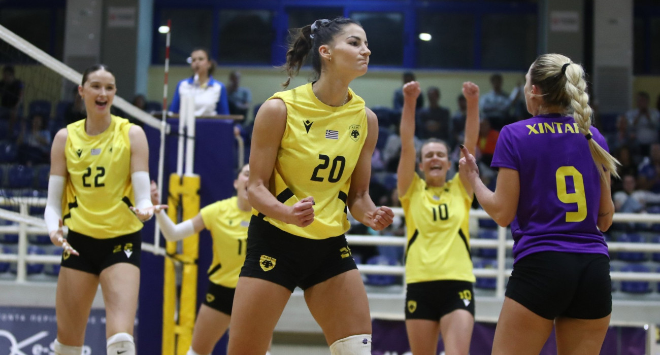 Οι αθλήτριες της ΑΕΚ πανηγυρίζουν στο ματς με την  Μιτρόβιτσα  για το CEV Challenge Cup / Πηγή: Eurokinissi Οι αθλήτριες της ΑΕΚ πανηγυρίζουν στο ματς με την  Μιτρόβιτσα  για το CEV Challenge Cup / Πηγή: Eurokinissi