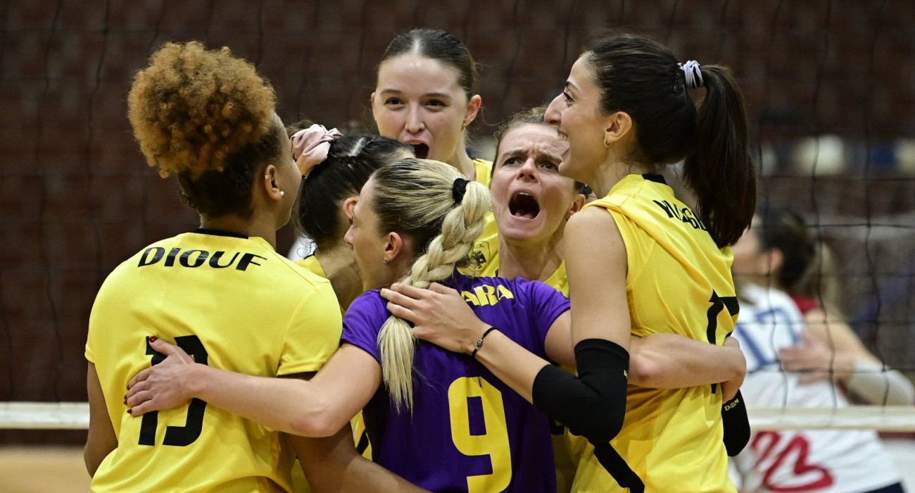 Οι πανηγυρισμοί των αθλητριών της ΑΕΚ / Πηγή: Eurokinissi