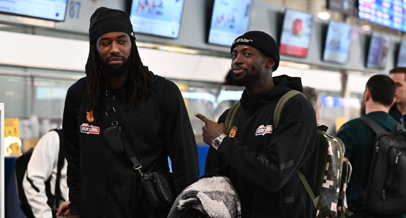 Ματίας Λεσόρ και Τζέριαν Γκραντ λίγο πριν την αναχώρηση για Βελιγράδι / Πηγή: Β. Στόλης