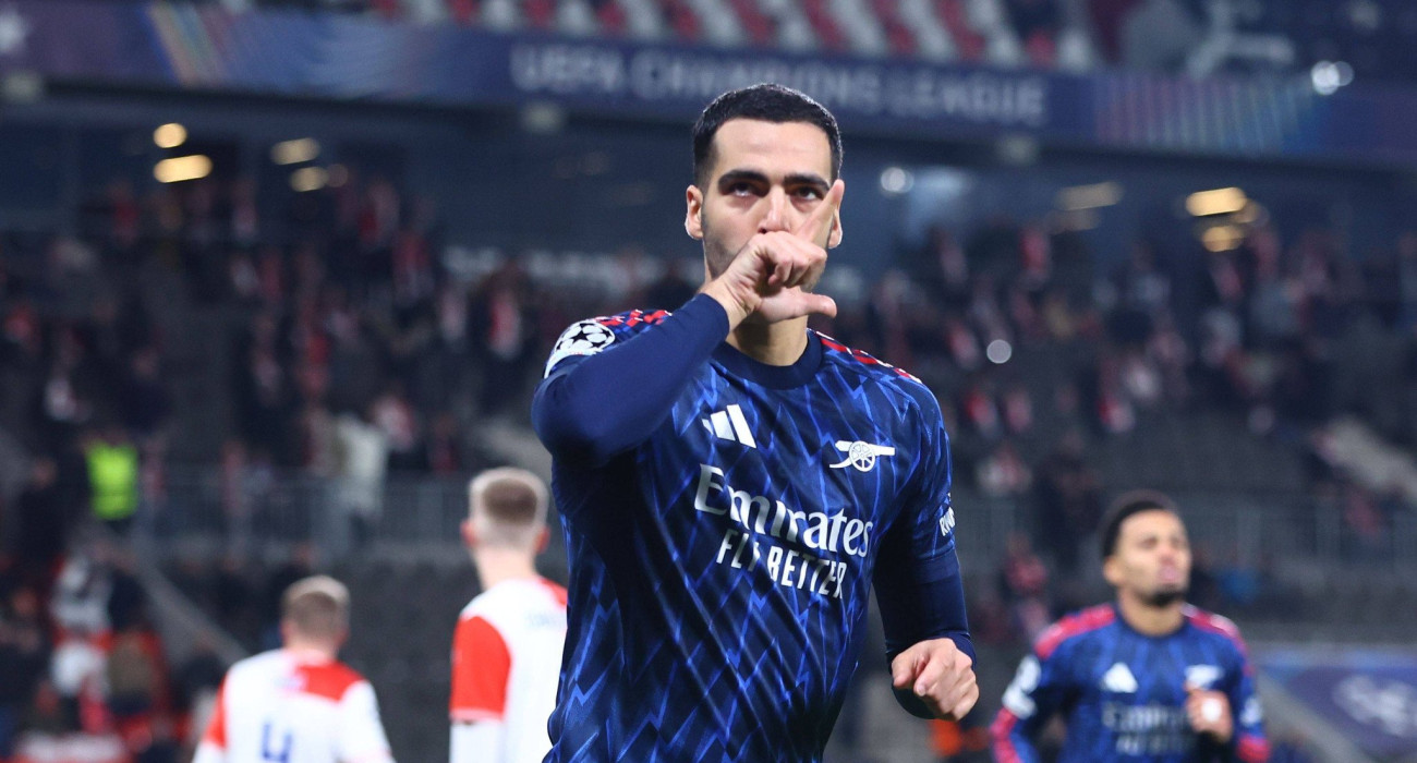 Ο Μικέλ Μερίνο πανηγυρίζει στο Σλάβια Πράγας-Άρσεναλ / Πηγή: Imago