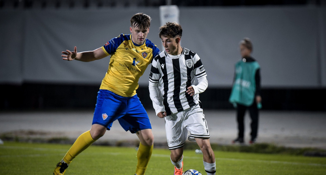 Φάση από το ματς της Κ19 του ΠΑΟΚ με την Ακουρέιρι για το Youth League / Πηγή: Eurokinissi