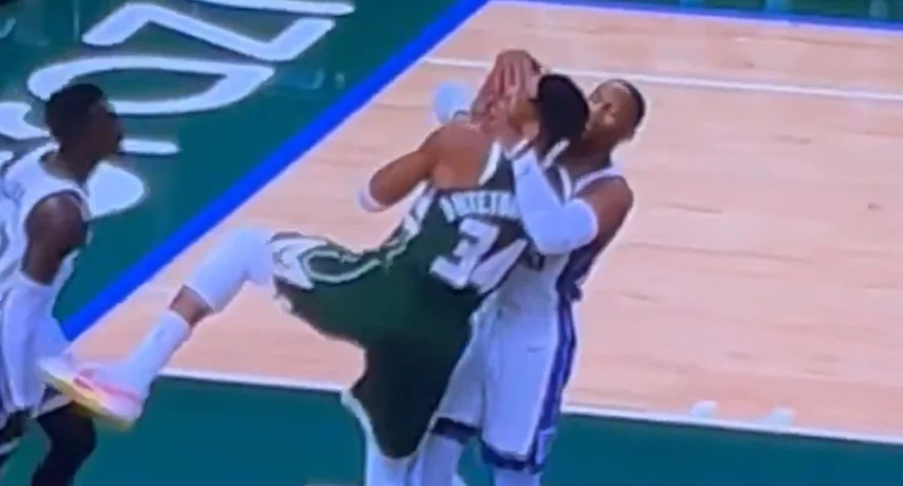 Ο Ράσελ Γουέστμπρουκ με τον Γιάννη Αντετοκούνμπο/printscreen Ο Ράσελ Γουέστμπρουκ με τον Γιάννη Αντετοκούνμπο/printscreen