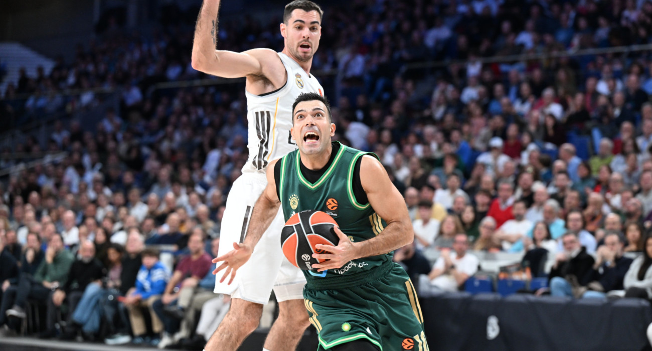 Ο Κώστας Σλούκας στο παιχνίδι της Μαδρίτης με τη Ρεάλ, Πηγή: Vaggelis Stolis