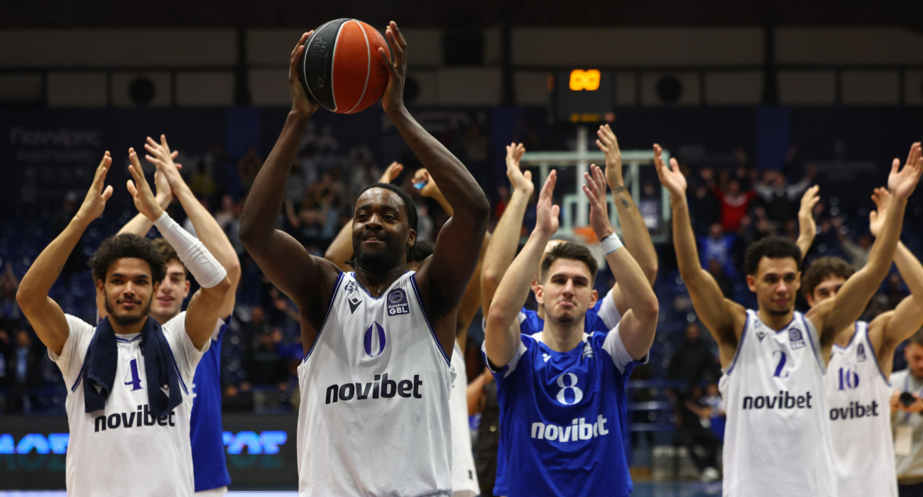 Οι παίκτες του Ηρακλή πανηγυρίζουν/Πηγή: Eurokinissi