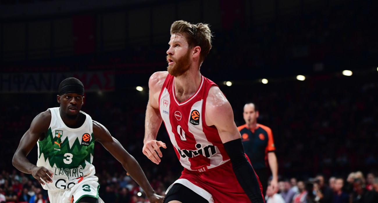 Ο Τόμας Γουόκαπ στο παιχνίδι του Ολυμπιακού με τη Ζ΄άλγκρις, Πηγή: Eurokinissi