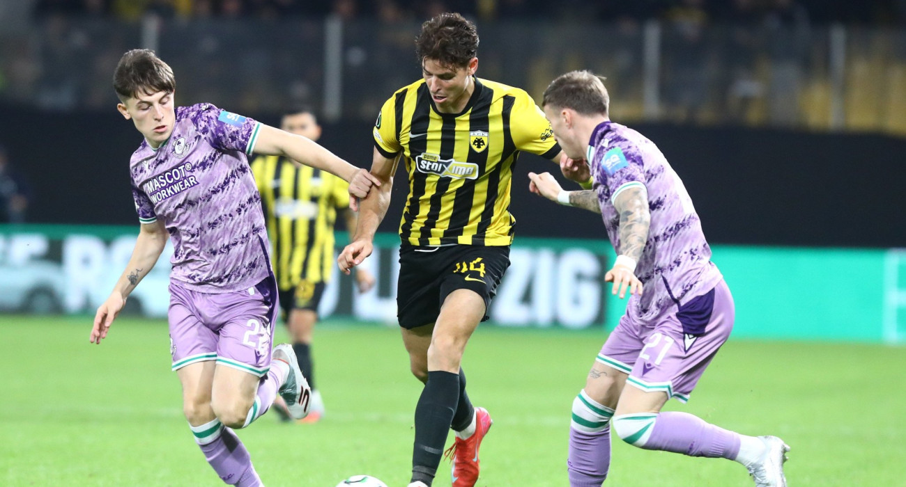 Στιγμιότυπο από την αναμέτρηση ΑΕΚ - Σάμροκ Ρόβερς / Πηγή: Eurokinissi