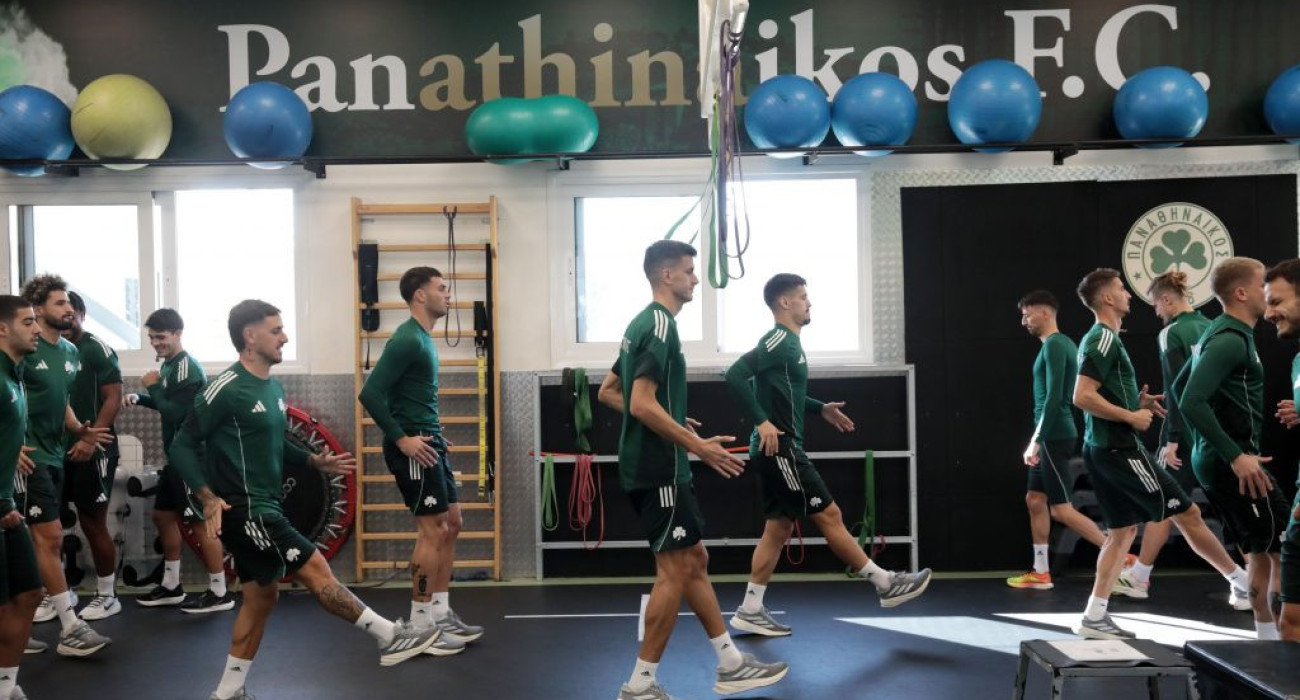Οι παίκτες του Παναθηναϊκού στο γυμναστήριο / pao.gr