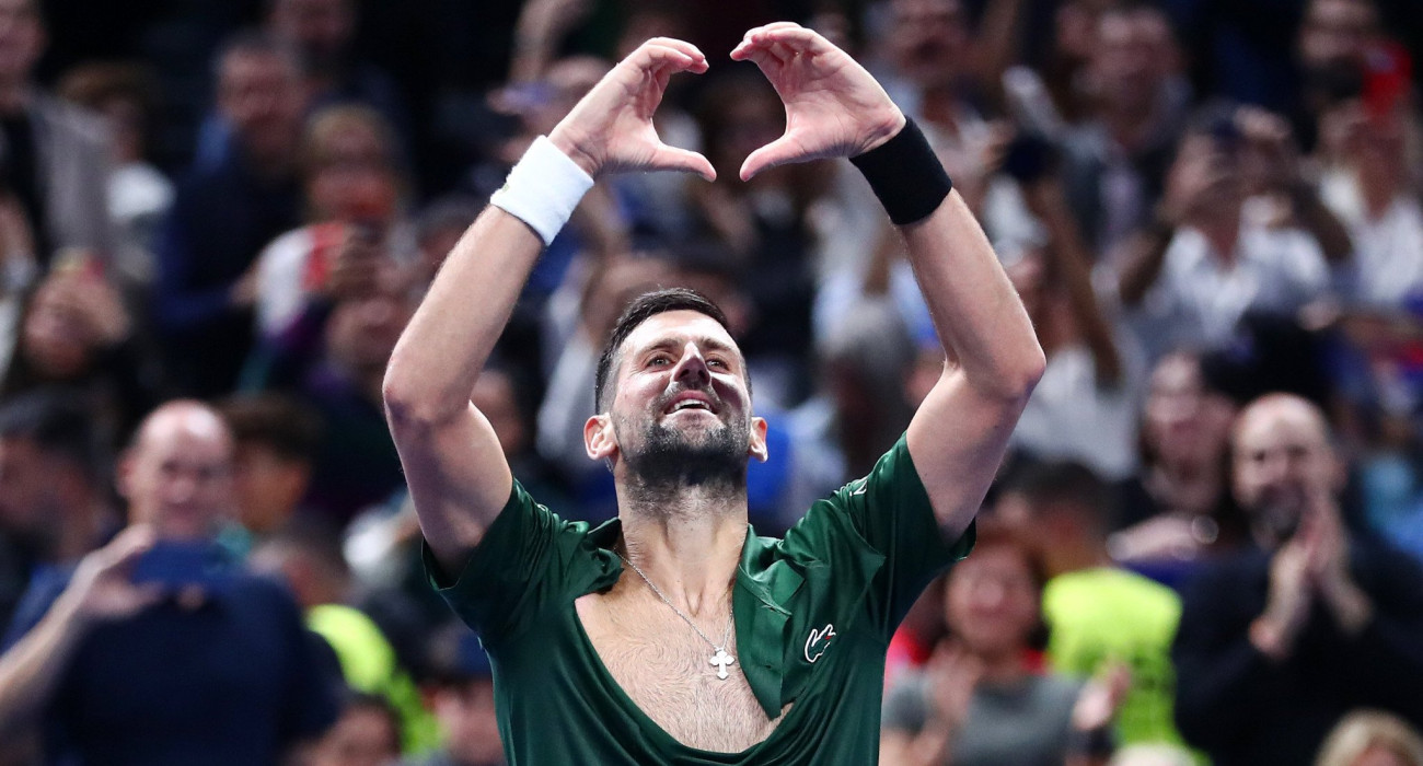 Οι πανηγυρισμοί του Νόβακ Τζόκοβιτς στο Hellenic Championship / Πηγή: Intime