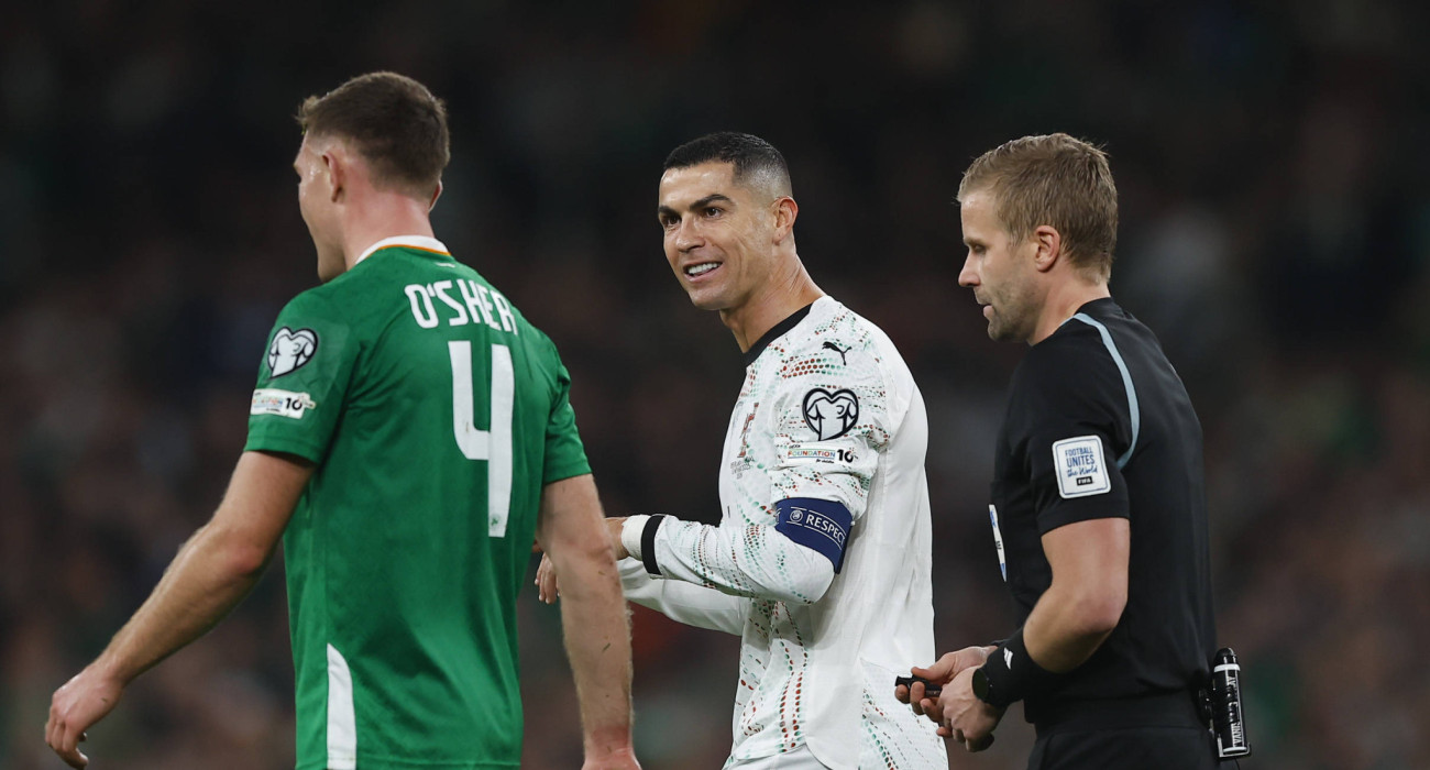 Ο Κριστιάνο Ρονάλντο μετά την αποβολή του / Πηγή: Imago