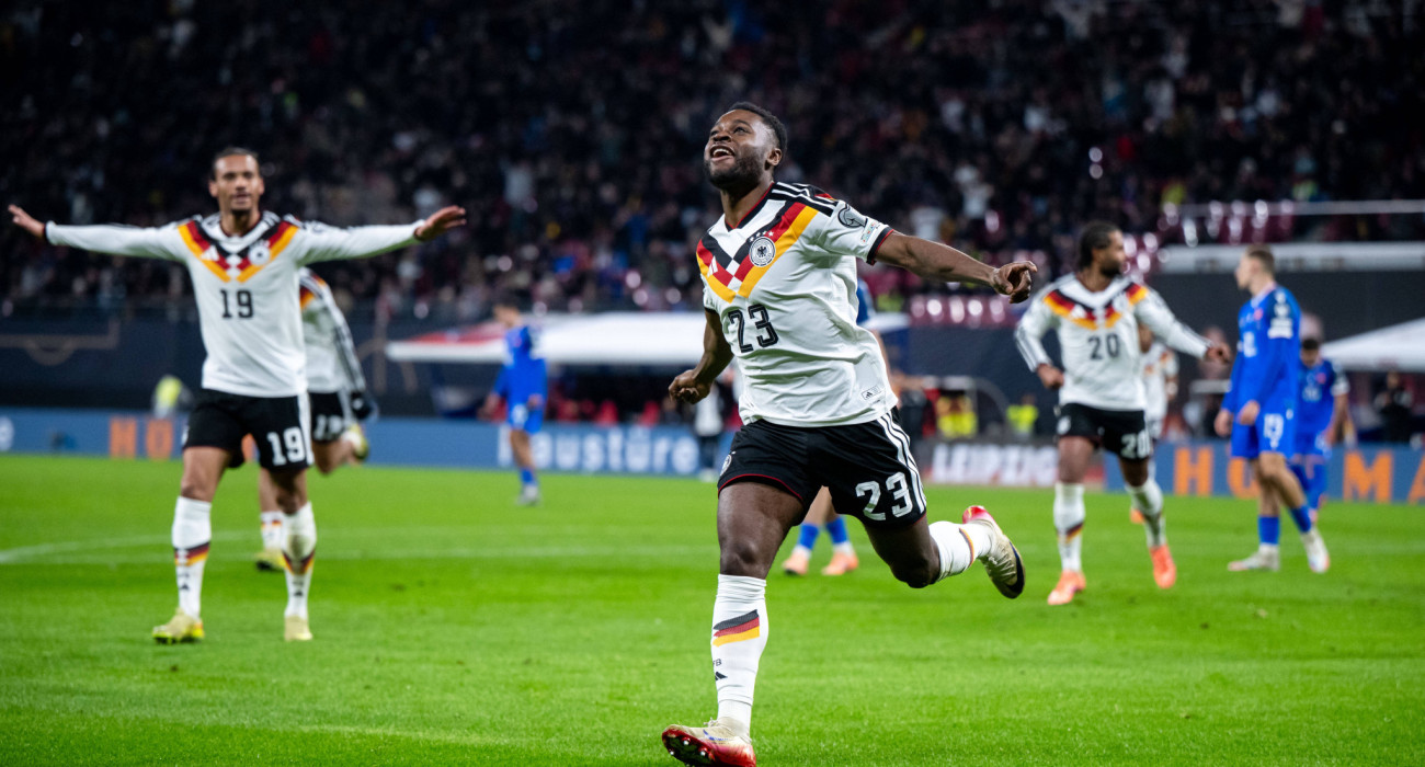 Ο Μπάκου πανηγυρίζει το γκολ του με την Εθνική Γερμανίας / Πηγή: Imago
