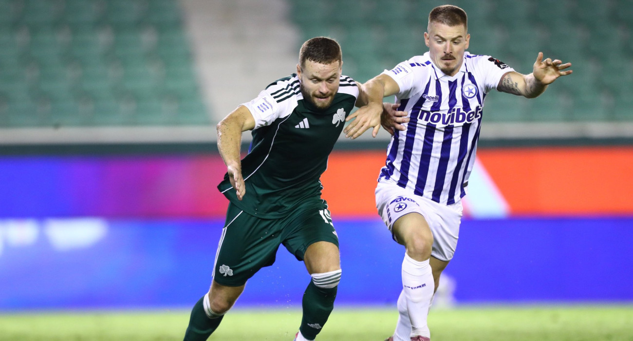 Ο Ίνγκι Ίνγκασον σε μονομαχία του με τον Οζέγκοβιτς του Ατρόμητου - ΠΗΓΗ: Eurokinissi