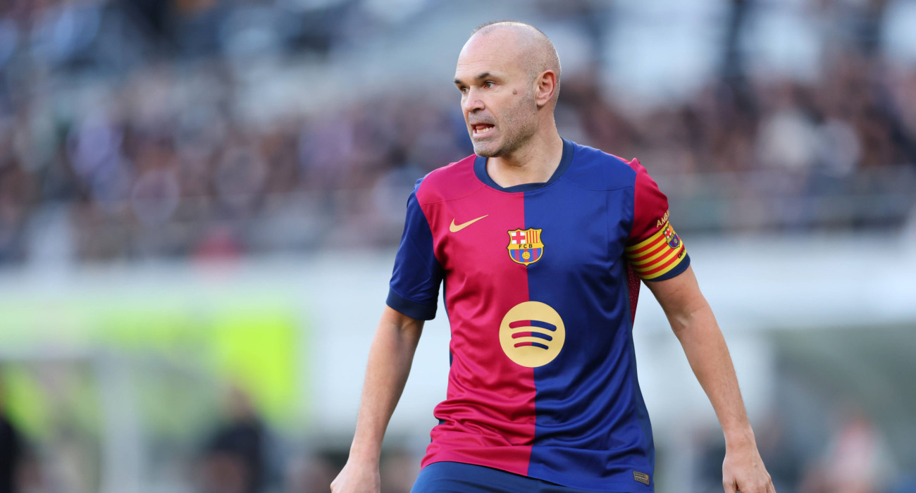 Ο Αντρές Ινιέστα σε αγώνα παλαιμάχων της Μπαρτσελόνα / Πηγή: Imago