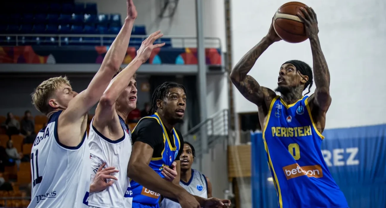 Στιγμιότυπο από το παιχνίδι της Μπρνο κόντρα στο Περιστέρι, Πηγή: FIBA