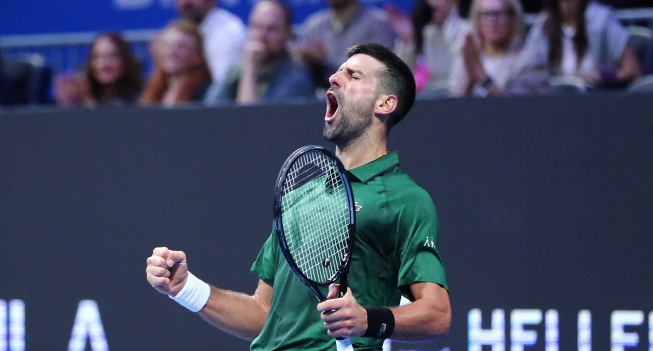 Ο Νόβακ Τζόκοβιτς στη διάρκεια του Hellenic Championship/Πηγή: Intime