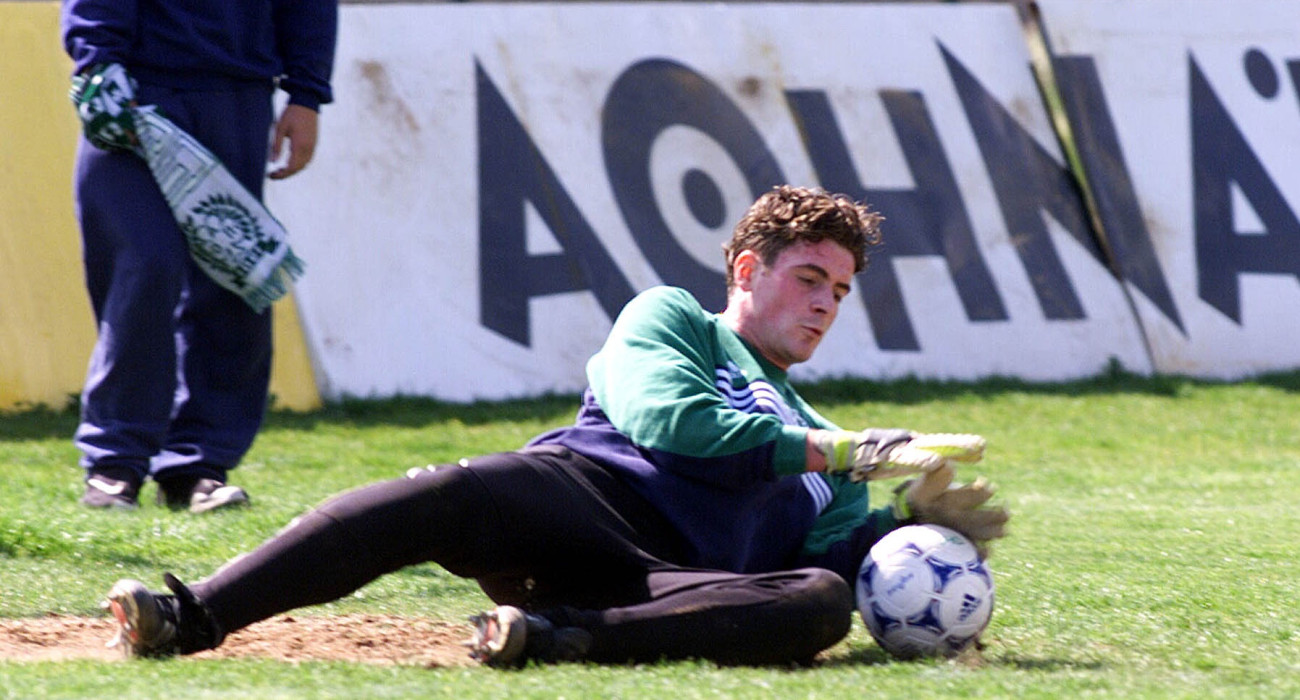 Ο νεαρός, τότε, Στέφανος Κοτσόλης σε προπόνηση του Παναθηναϊκού / Πηγή: Eurokinissi