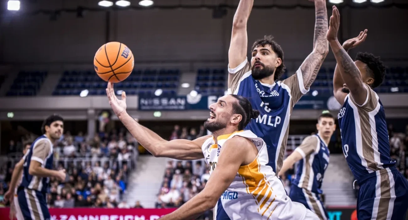 Στιγμιότυπο από το παιχνίδι ανάμεσα σε Χαϊδεμβέργη και Προμηθέα Πάτρας, Πηγή: FIBA