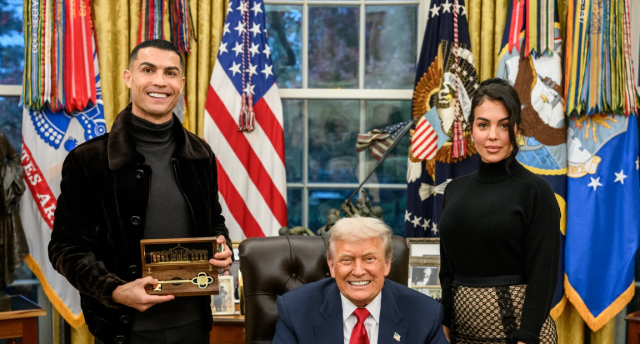 Ο Κριστιάνο Ρονάλντο με την Χεορχίνα Ροντρίγκες και τον Ντόναλντ Τραμπ / Πηγή: IG Cristiano Ronaldo