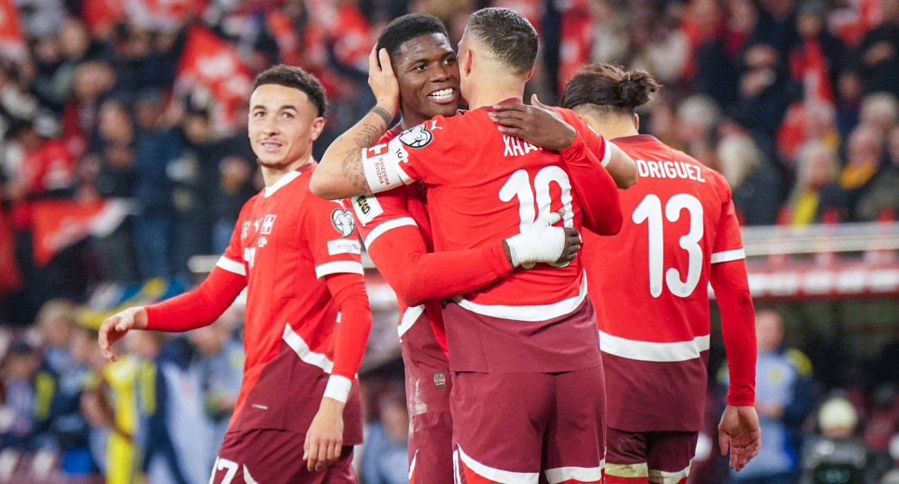 Οι ποδοσφαιριστές της Ελβετίας πανηγυρίζουν / Πηγή: Imago