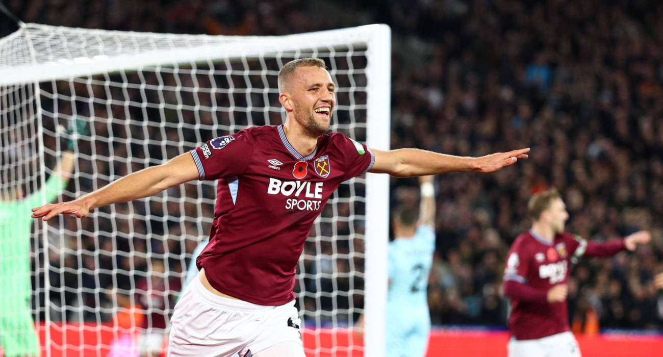 Ο Τόμας Σούτσεκ πανηγυρίζει για τη Γουέστ Χαμ / Πηγή: Imago