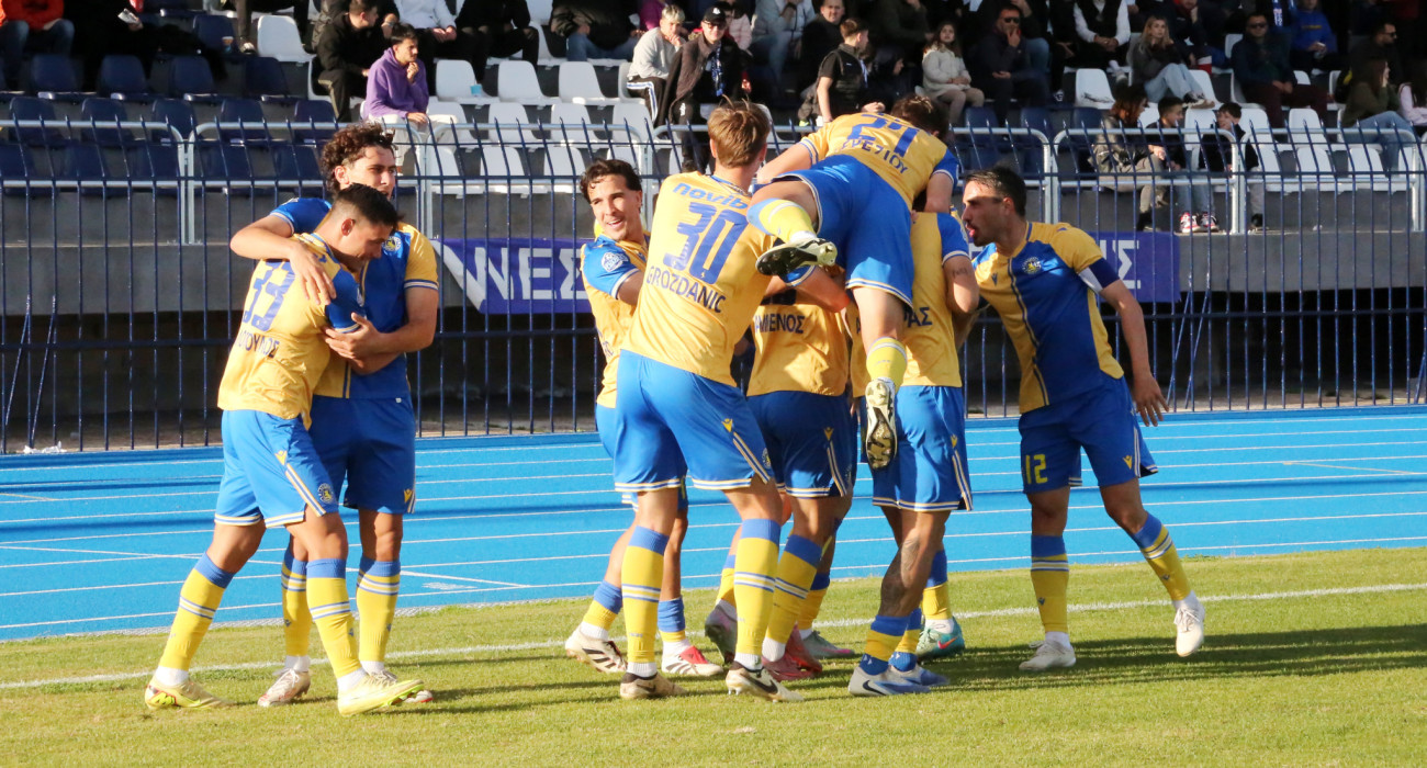 Οι ποδοσφαιριστές του Αστέρα AKTOR Β' πανηγυρίζουν / Πηγή: InTime