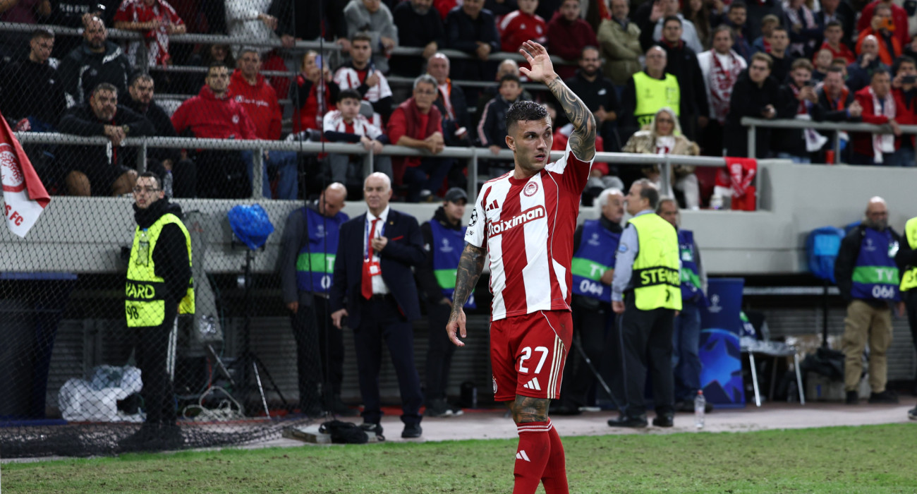 Ο Γκάμπριελ Στρεφέτσα στην αναμέτρηση του Ολυμπιακού με την Ρεάλ Μαδρίτης / Πηγή: InTime