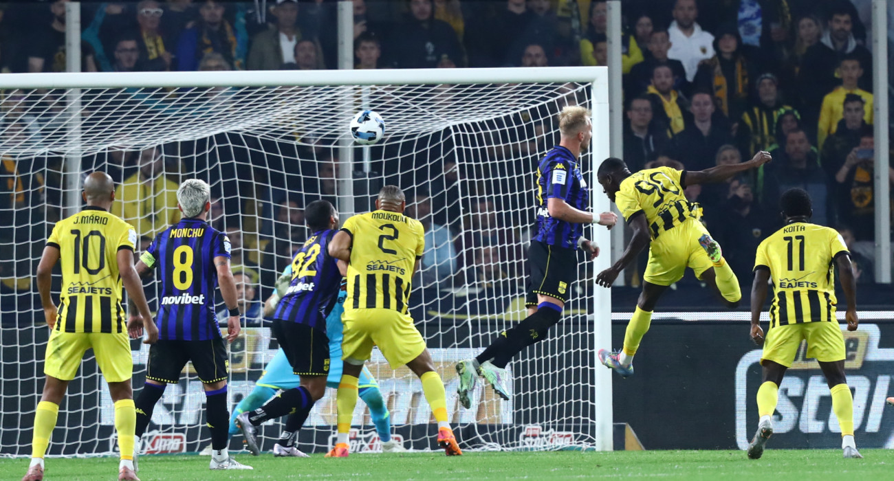 To γκολ του Ζίνι στο ΑΕΚ-Άρης / Πηγή: Eurokinissi